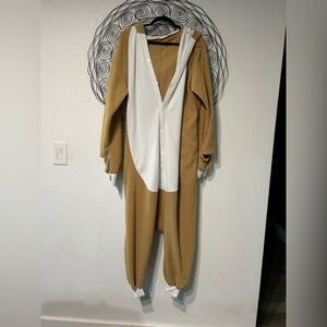 Cozy Tan and White Pajama Onesie